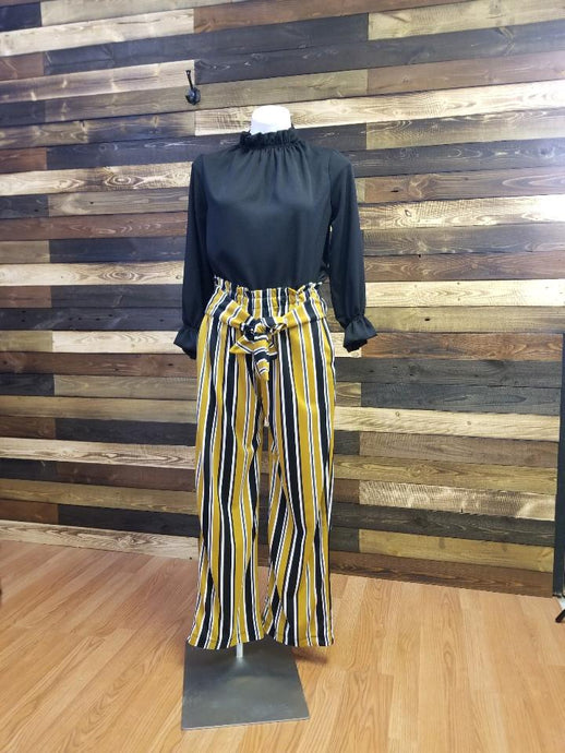 Mustard Striped Pant