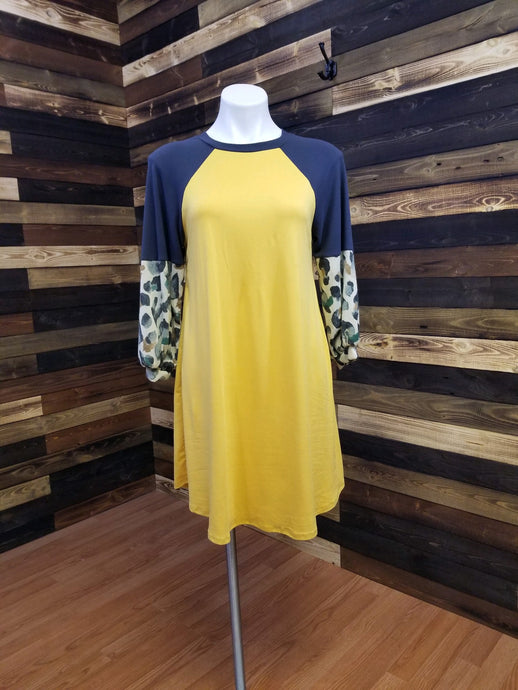 Mustard Leopard Dress