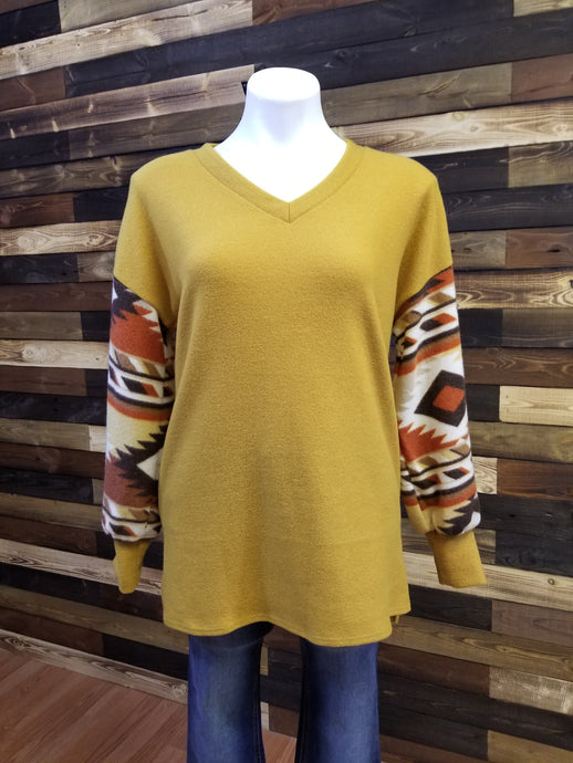 Aztec Mustard Sweater