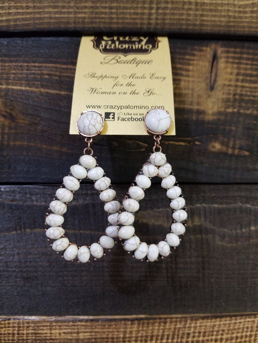 White Turquoise Earrings